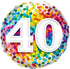 Rainbow Confetti  <br> 40th Birthday
